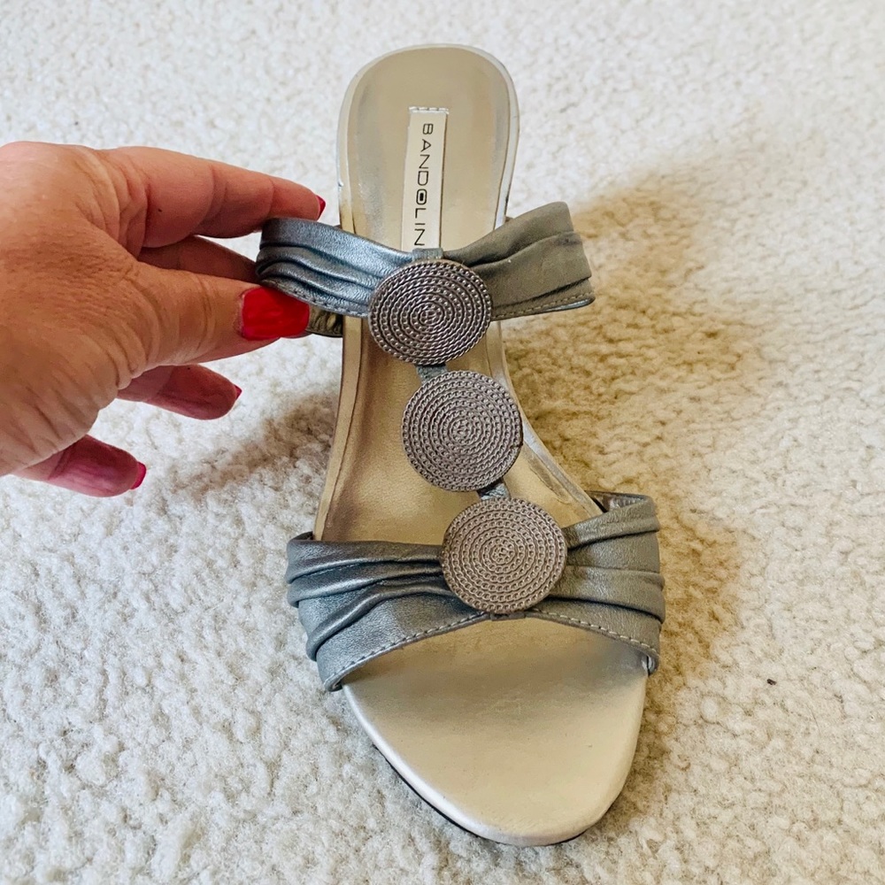 Pewter Leather Sandals